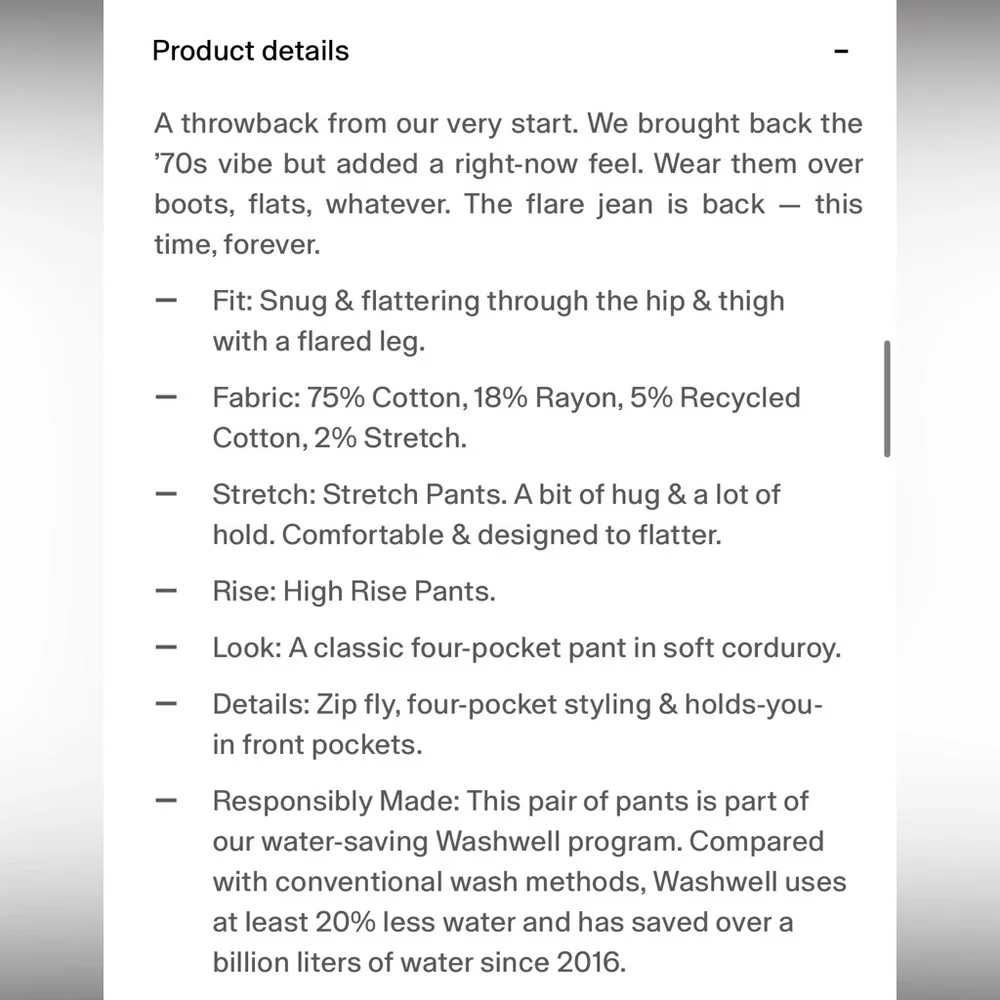 Gap Corduroy ‘70s Flare Pants - Picture 8 of 8